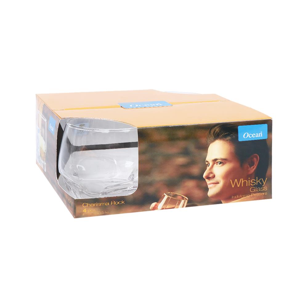 แก้วน้ำ 340 มล. OCEAN GLASS CHARISMA ROCK แพ็ก 4 ใบ