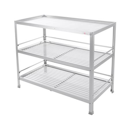 ชั้นคว่ำจานบนเรียบ L อะลูมิเนียม 3 ชั้น EKONO