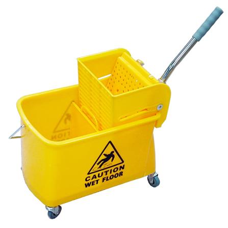 ถังบิดม็อบคันโยกมีล้อ BE MAN BMU02 สีเหลือง