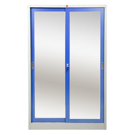 ตู้เสื้อผ้าบานเลื่อนกระจกเงา LUCKY WORLD KSV-126K-RG สีน้ำเงิน_0