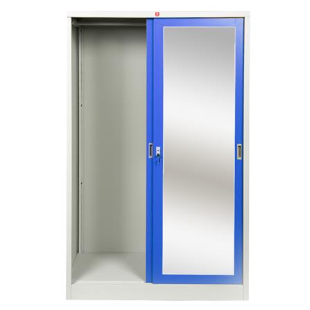 ตู้เสื้อผ้าบานเลื่อนกระจกเงา LUCKY WORLD KSV-126K-RG สีน้ำเงิน_3