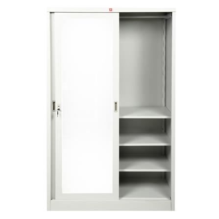 ตู้เสื้อผ้าบานเลื่อนกระจกเงา LUCKY WORLD KSV-126K-TG สีเทาทราย_2