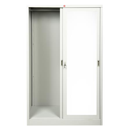 ตู้เสื้อผ้าบานเลื่อนกระจกเงา LUCKY WORLD KSV-126K-TG สีเทาทราย_3