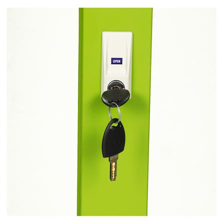 ตู้เสื้อผ้าบานเลื่อนกระจกเงา LUCKY WORLD KSV-126K-GG สีเขียว_4