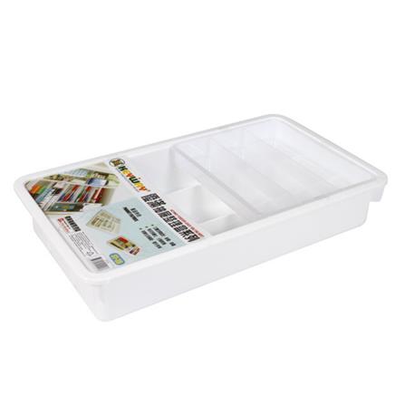 ถาดเครื่องเขียน KEYWAY SY-3931.9x18.5x5.9 ซม. สีขาว