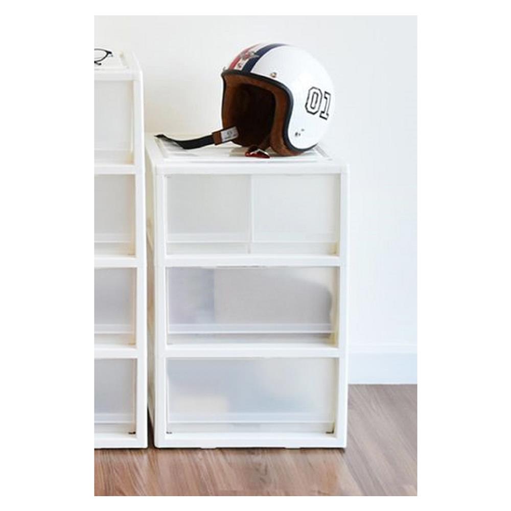 ตู้ลิ้นชัก 3 ชั้น มีล้อ STACKO FINE 42.1x35.8x64.6 ซม. สีขาว