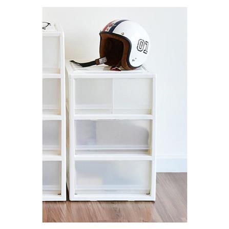 ตู้ลิ้นชัก 3 ชั้น มีล้อ STACKO FINE 42.1x35.8x64.6 ซม. สีขาว_3