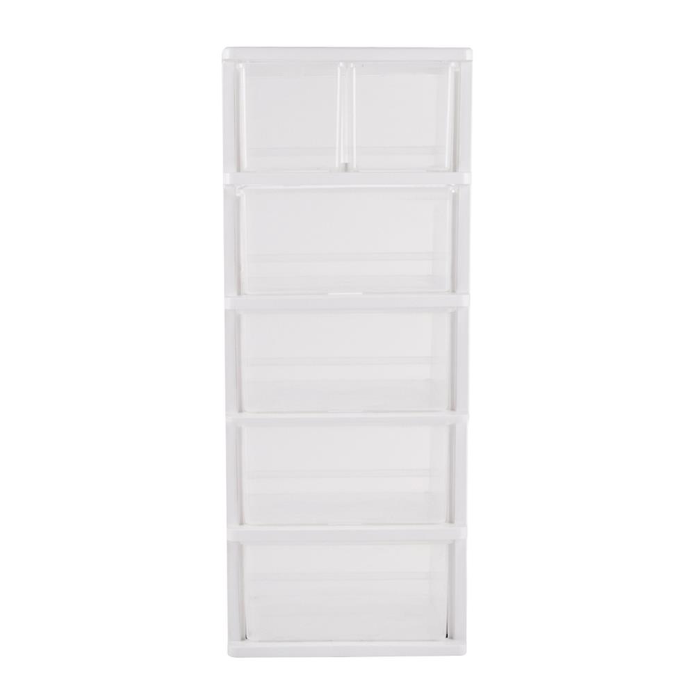 ตู้ลิ้นชัก 5 ชั้น มีล้อ STACKO FINE 42.1x35.8x105.5 ซม. สีขาว