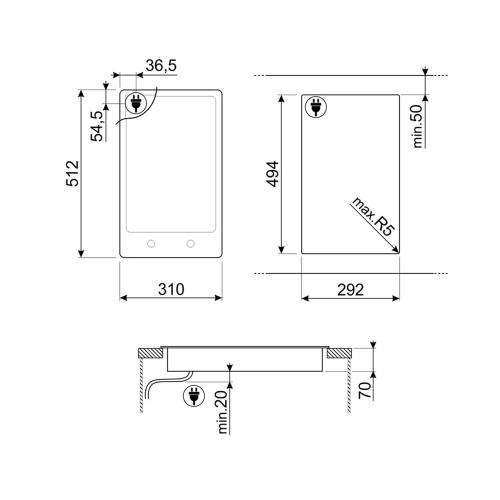 เตาฝังเซรามิก SMEG PGF32C 30 ซม.