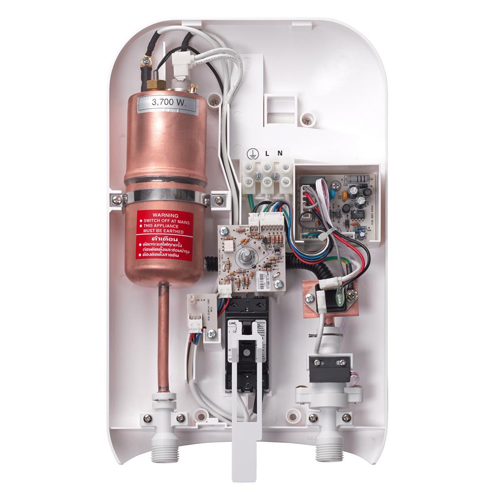 เครื่องทำน้ำอุ่น MEX CODE 3C SA 3,700 วัตต์ สีขาว/เงิน