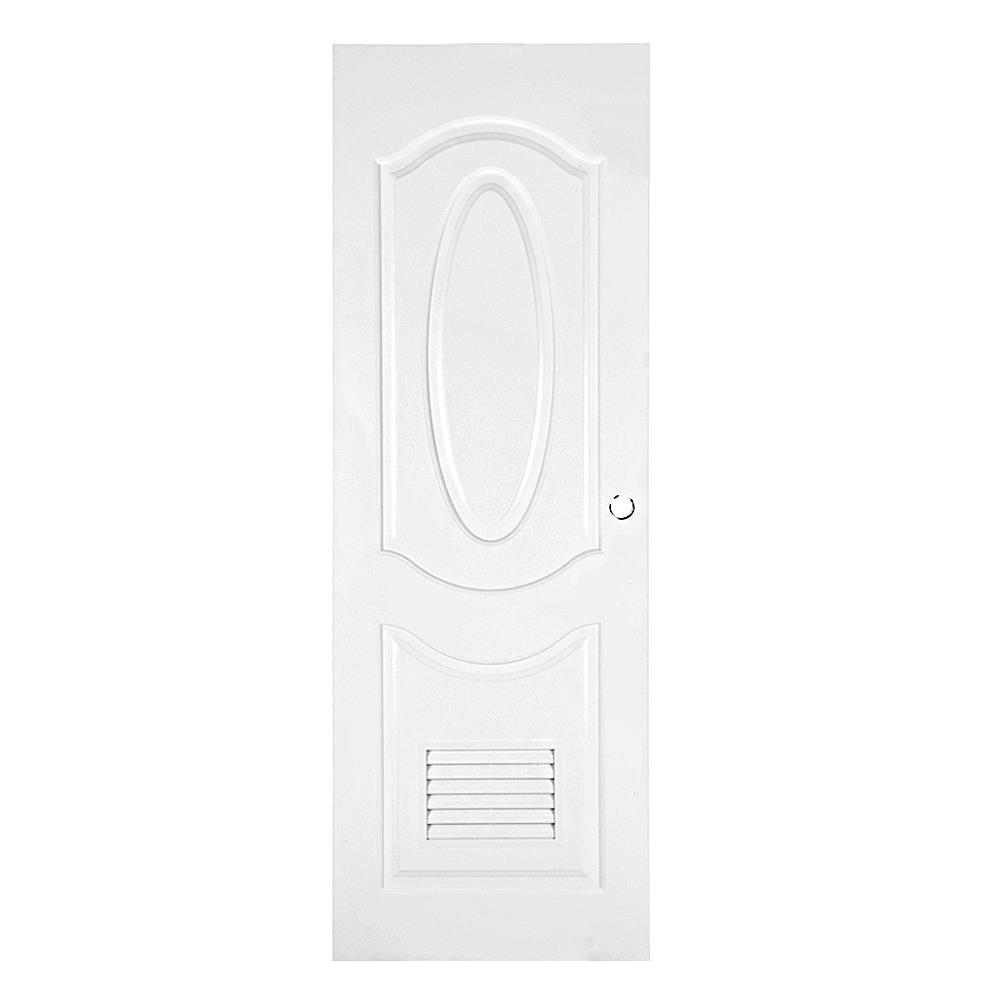 ประตูห้องน้ำ UPVC AZLE PZ2 70X200 ซม. สีขาว เจาะลูกบิด