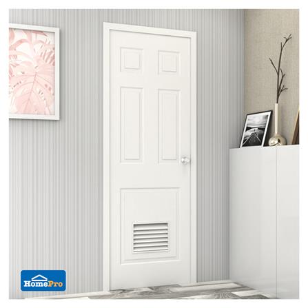 ประตูห้องน้ำ UPVC AZLE PZ6 70X200 ซม. สีขาว เจาะลูกบิด_3