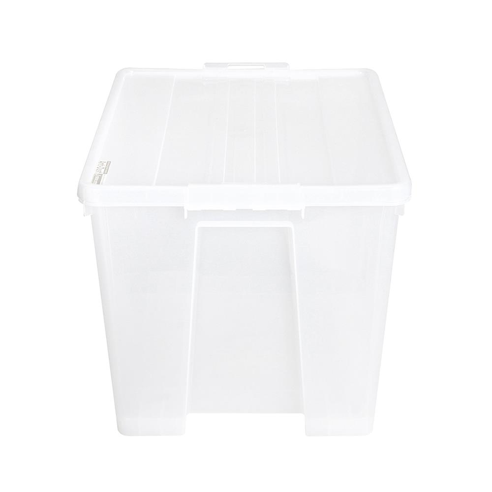 กล่องเก็บของ มีล้อ ฝาล็อค STACKO 110 ลิตร 6655 สีใส