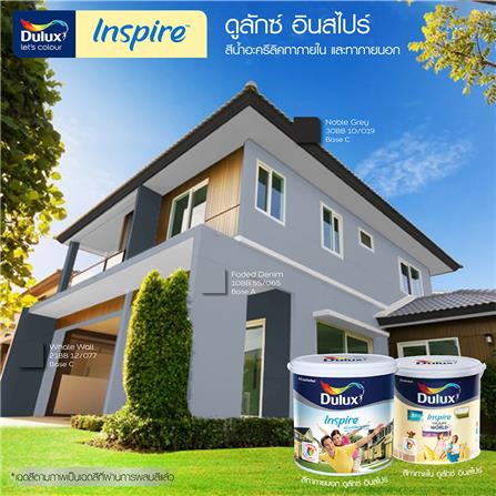 สีน้ำทาภายนอก ชนิดด้าน DULUX INSPIRE BASE A สีขาว 9 ลิตร_2