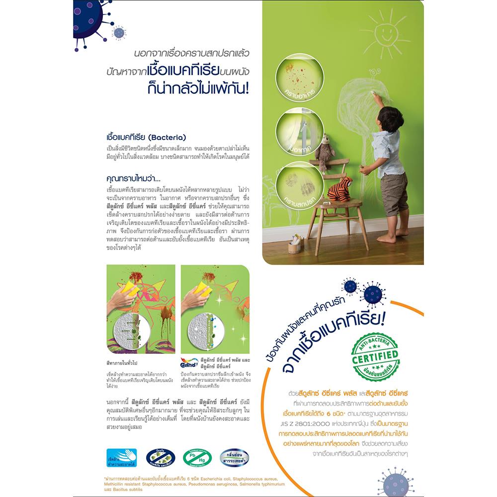 สีน้ำทาภายใน ชนิดด้าน DULUX EASY CARE BASE C สีขาว 3 ลิตร