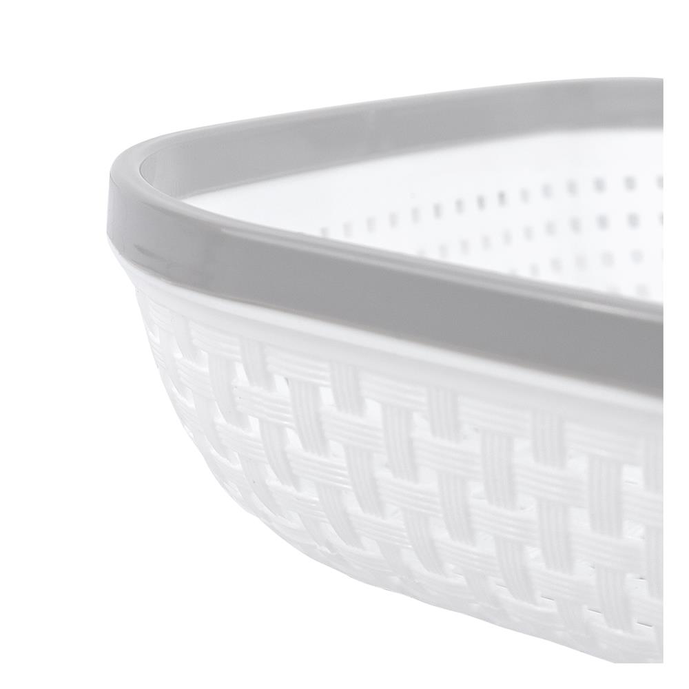 ตะกร้าใส่ของ เหลี่ยม KECH HH-1080_CR สีขาว