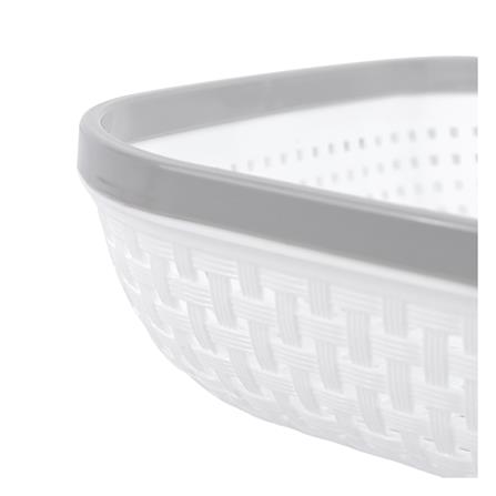 ตะกร้าใส่ของ เหลี่ยม KECH HH-1080_CR สีขาว_2