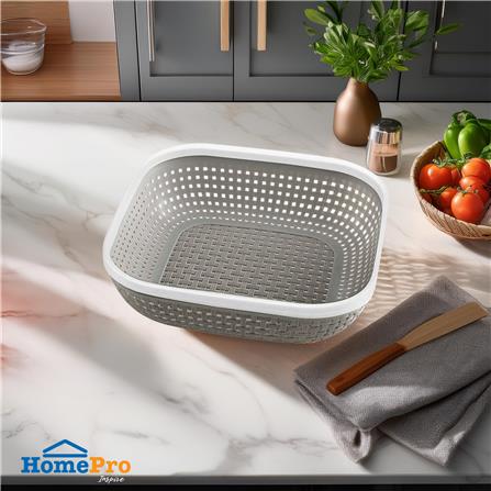 ตะกร้าใส่ของเหลี่ยม KECH HH-1085_GR สีเทา_1