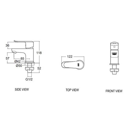 ก๊อกอ่างล้างหน้าเดี่ยว AMERICAN STANDARD A-0706-10_1