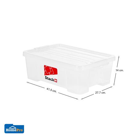 กล่องเก็บของ ฝาล็อค DKW A4 STACKO 6651 10 ลิตร สีใส_5