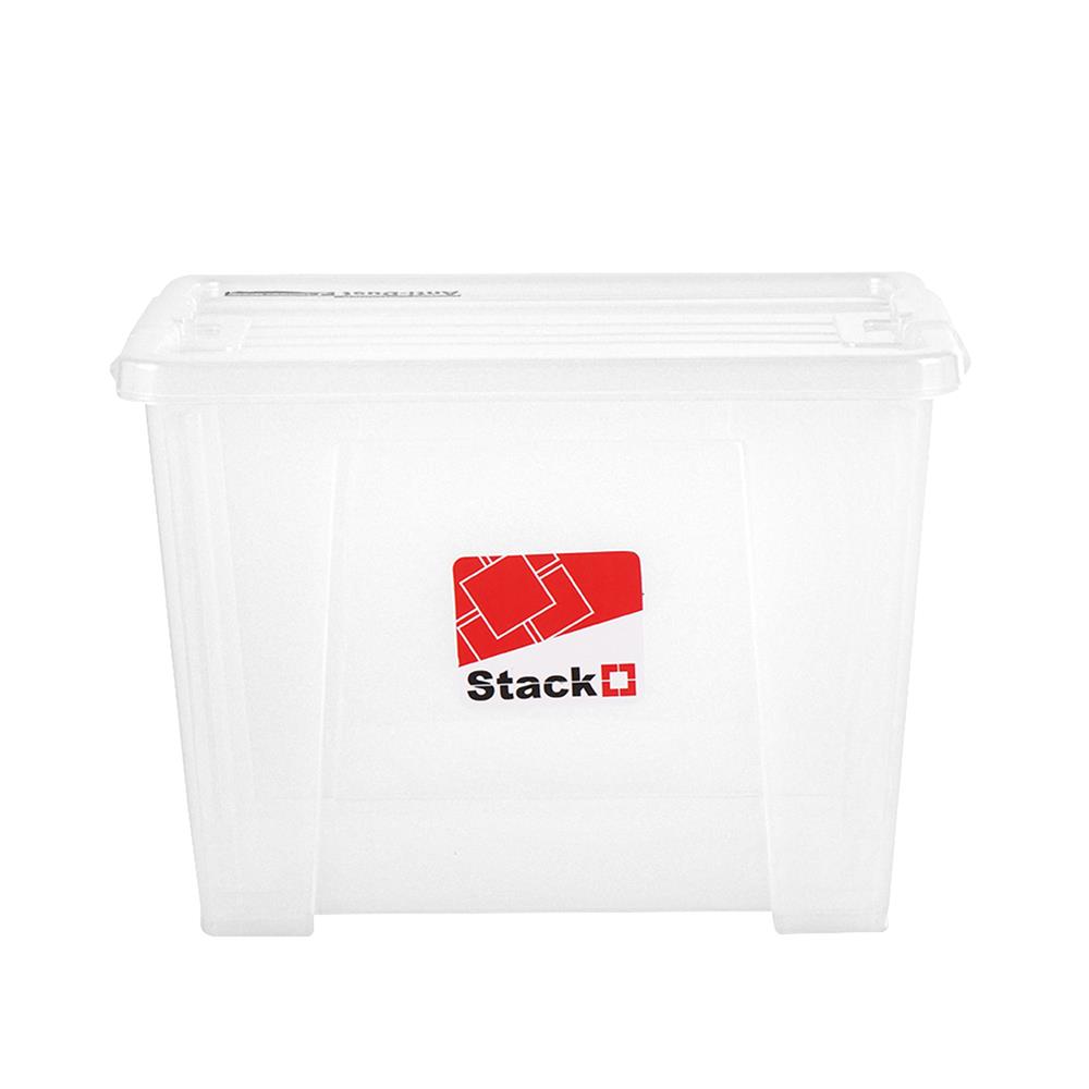 กล่องเก็บของ ฝาล็อค STACKO 6652 24 ลิตร สีใส