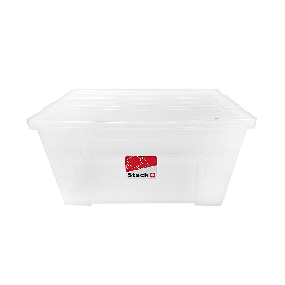 กล่องเก็บของ ฝาล็อก STACKO 6653 40 ลิตร สีใส