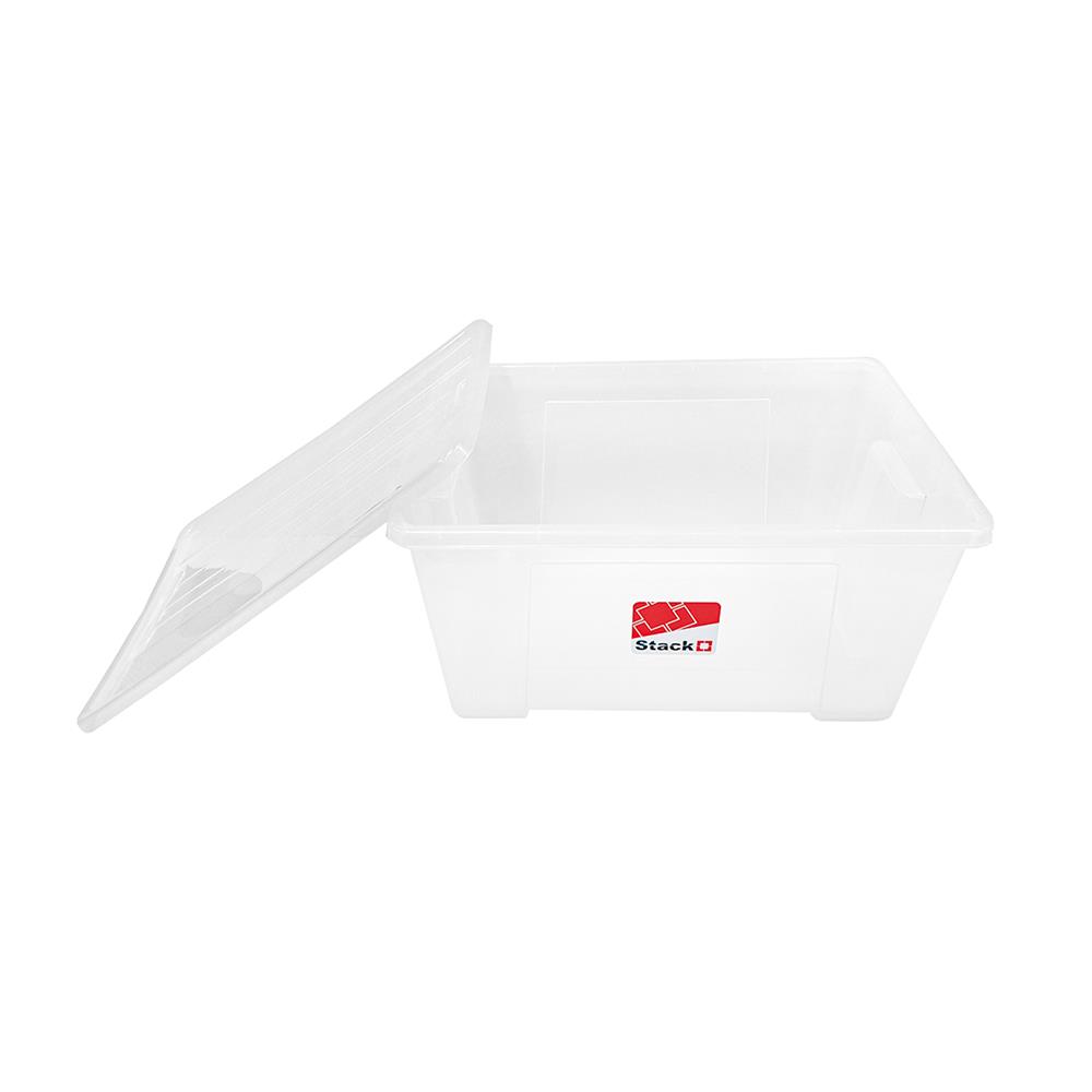 กล่องเก็บของ ฝาล็อก STACKO 6653 40 ลิตร สีใส