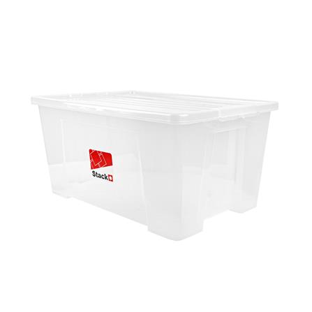 กล่องเก็บของ ฝาล็อก STACKO 6653 40 ลิตร สีใส_0