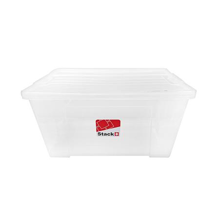 กล่องเก็บของ ฝาล็อก STACKO 6653 40 ลิตร สีใส_2