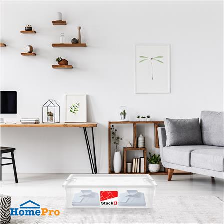 กล่องเก็บของ ฝาล็อค STACKO 6656 16 ลิตร สีใส_3