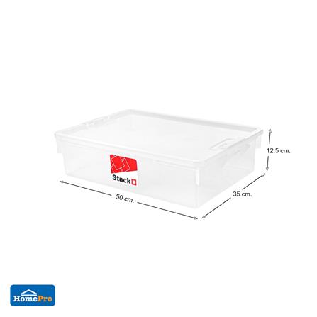 กล่องเก็บของ ฝาล็อค STACKO 6656 16 ลิตร สีใส_5