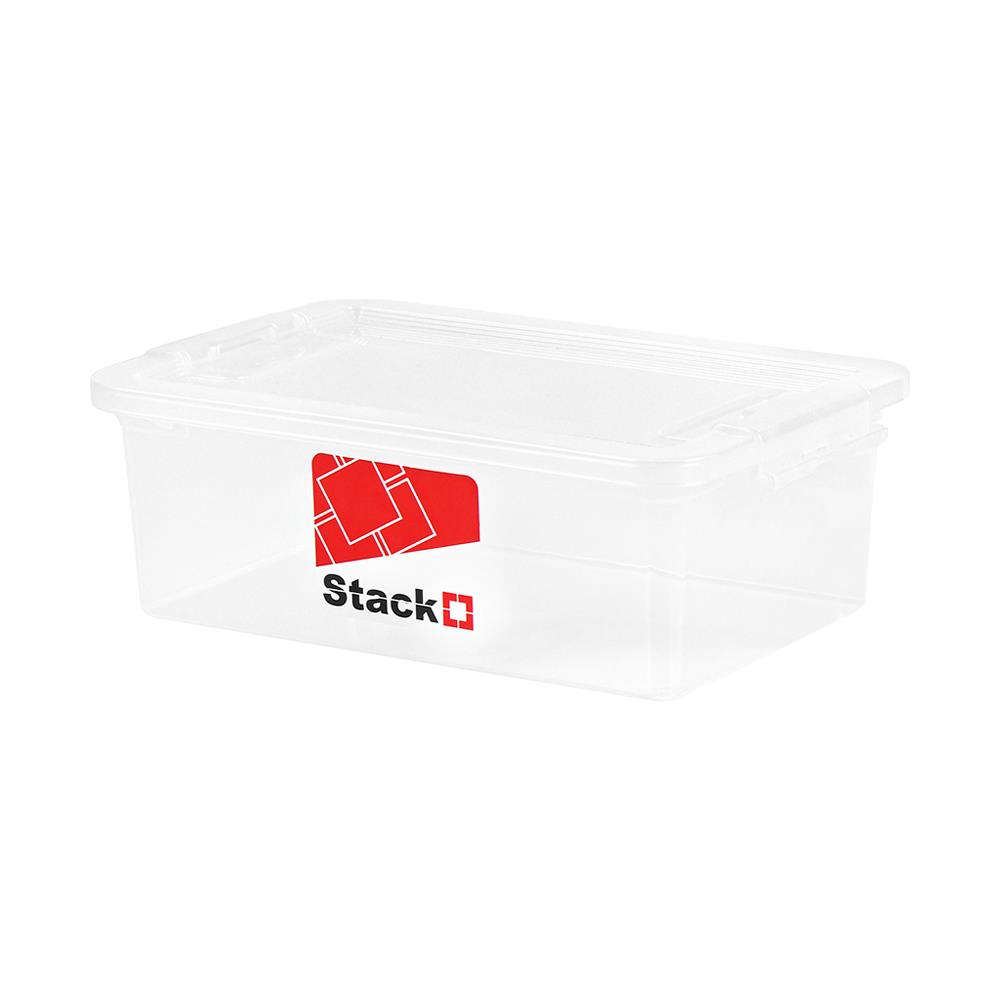 กล่องเก็บของ ฝาล็อค STACKO 6657 6 ลิตร สีใส