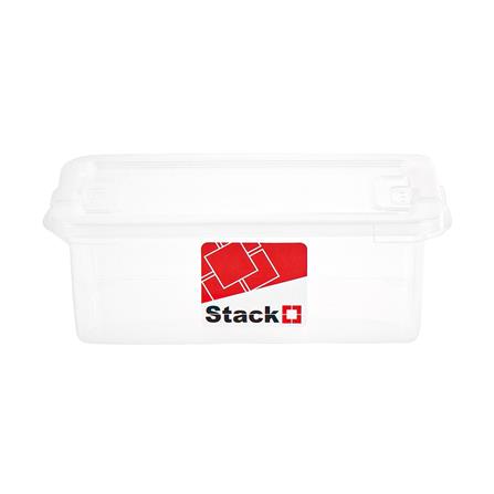 กล่องเก็บของ ฝาล็อค STACKO 6657 6 ลิตร สีใส_1