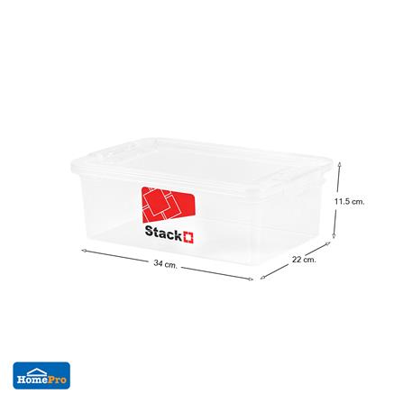 กล่องเก็บของ ฝาล็อค STACKO 6657 6 ลิตร สีใส_5