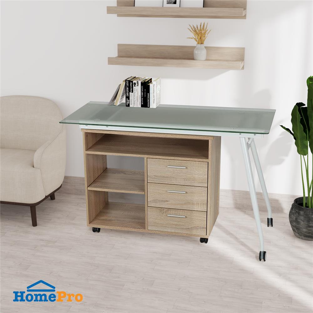 โต๊ะทำงาน FURDINI CT-3366UA สีไวท์โอ๊ค