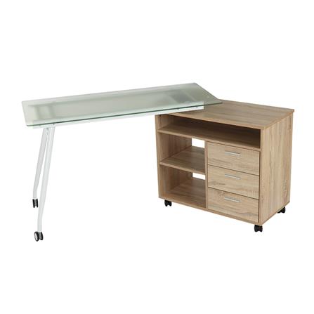 โต๊ะทำงาน FURDINI CT-3366UA สีไวท์โอ๊ค_2