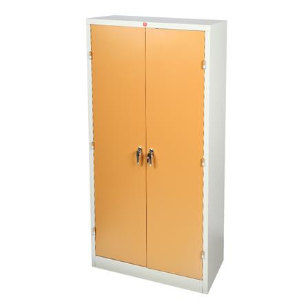 ตู้เหล็กสูงบานเปิดทึบ LUCKY WORLD KWS-183-EG สีน้ำตาล_1