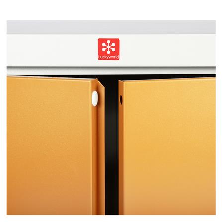 ตู้เหล็กสูงบานเปิดทึบ LUCKY WORLD KWS-183-EG สีน้ำตาล_3