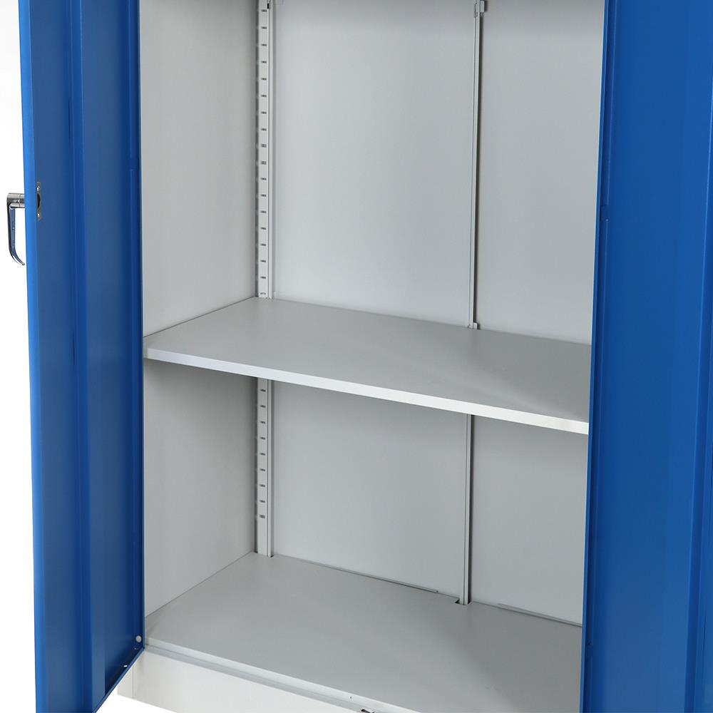 ตู้เหล็กสูงบานเปิดทึบ LUCKY WORLD KWS-183-RG สีน้ำเงิน