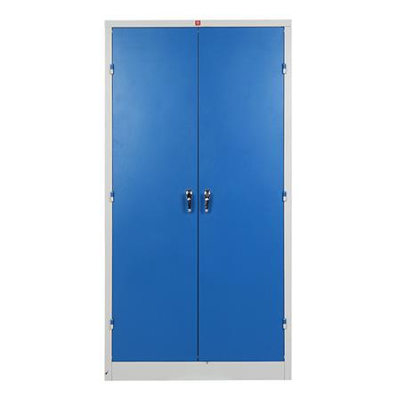 ตู้เหล็กสูงบานเปิดทึบ LUCKY WORLD KWS-183-RG สีน้ำเงิน_1