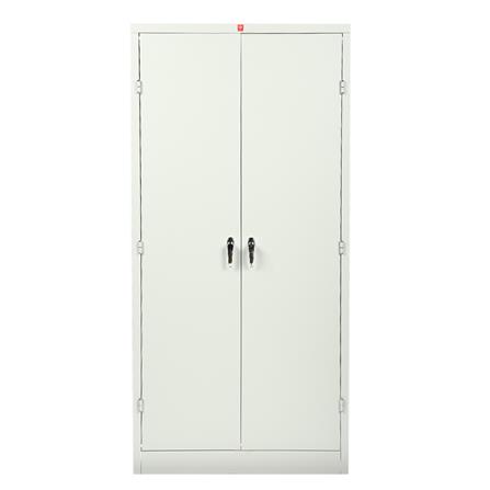 ตู้เหล็กสูงบานเปิดทึบ LUCKY WORLD KWS-183-TG สีเทาทราย