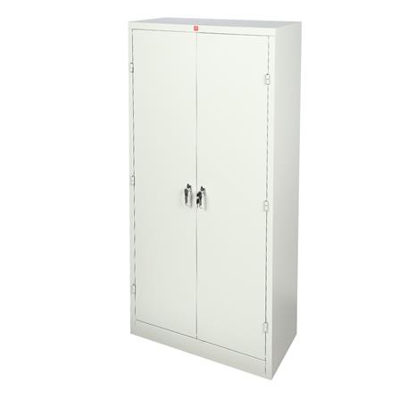 ตู้เหล็กสูงบานเปิดทึบ LUCKY WORLD KWS-183-TG สีเทาทราย_1