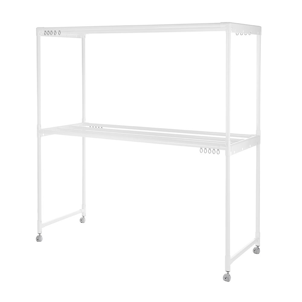 ราวตากผ้าอะลูมิเนียมมีล้อ 8 เส้น PLIM 1.5 ม. สีขาว