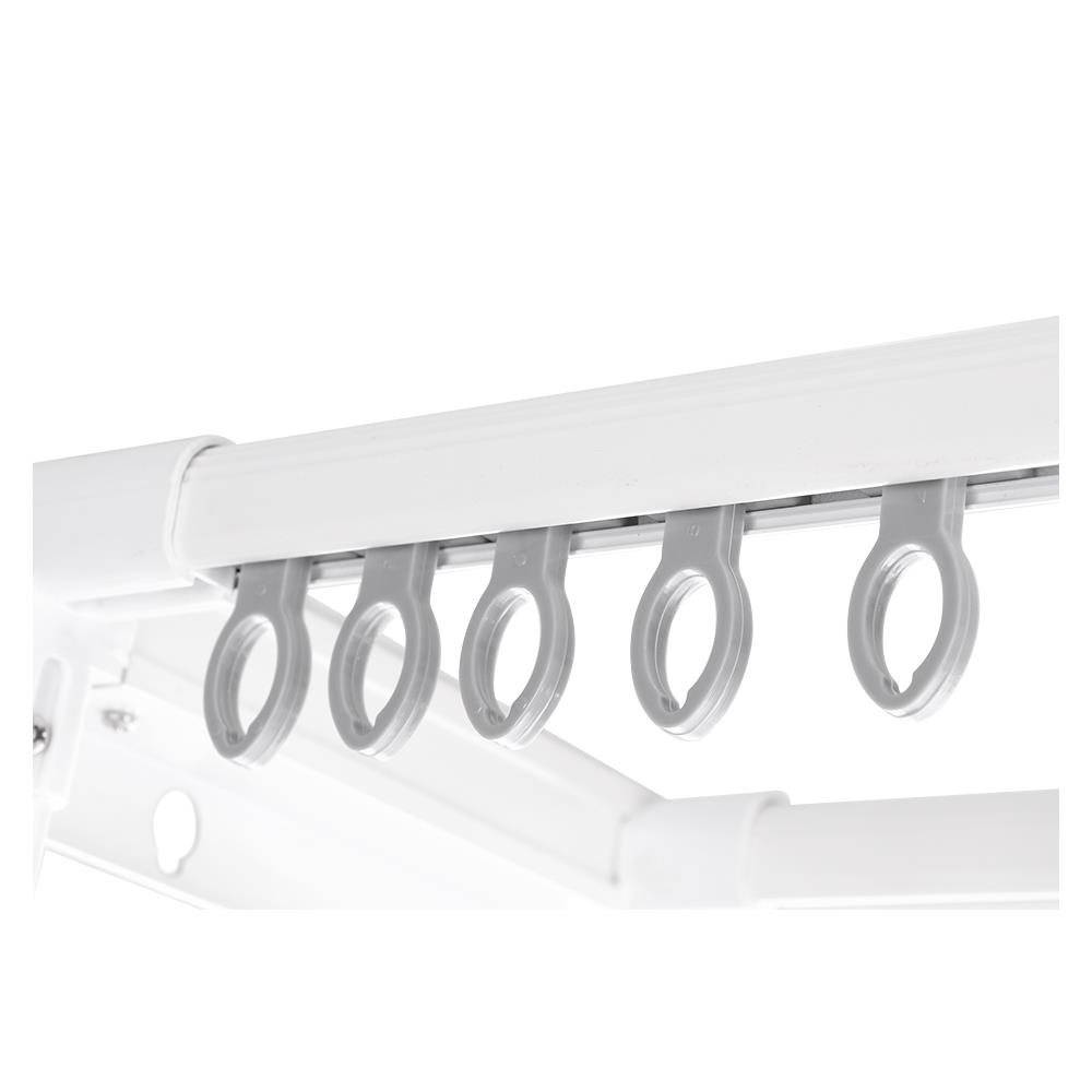 ราวตากผ้าอะลูมิเนียมมีล้อ 8 เส้น PLIM 1.5 ม. สีขาว