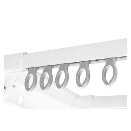 ราวตากผ้าอะลูมิเนียมมีล้อ 8 เส้น PLIM 1.5 ม. สีขาว_2