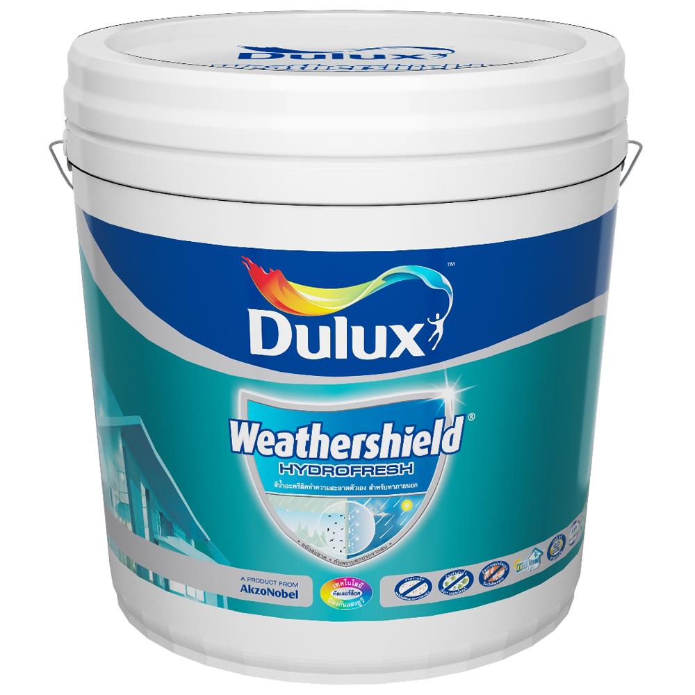 สีน้ำทาภายนอก DULUX WEATHERSHIELD HYDROFRESH BASE A เนียน 9 ลิตร