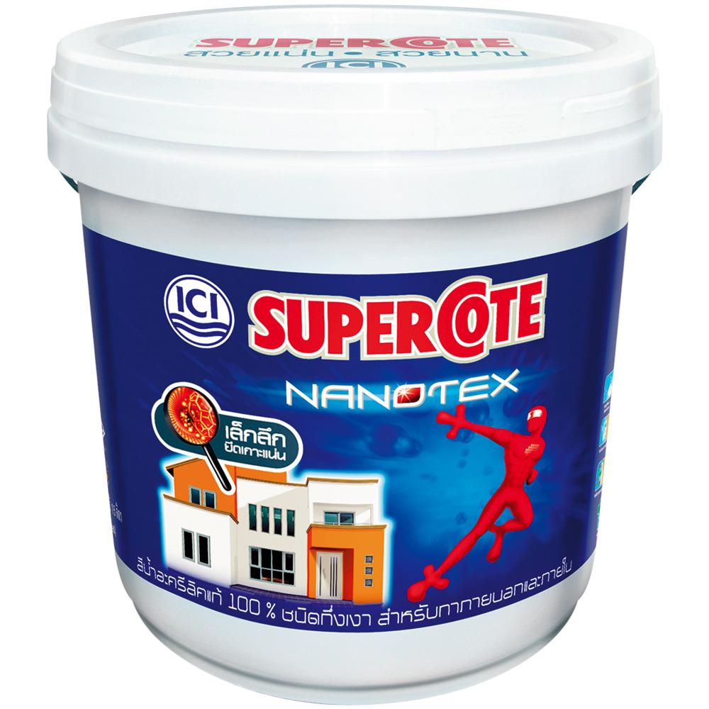 สีน้ำทาภายนอก ชนิดกึ่งเงา DULUX SUPERCOTE NANOTEX BASE A 9 ลิตร