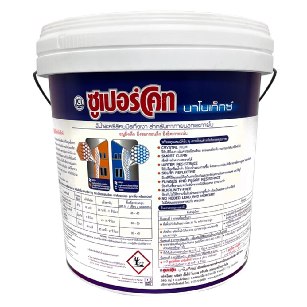 สีน้ำทาภายนอก DULUX SUPERCOTE NANOTEX BASE B กึ่งเงา 3 ลิตร