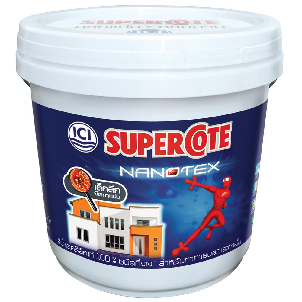 สีน้ำทาภายนอก ชนิดกึ่งเงา DULUX SUPERCOTE NANOTEX BASE B 9 ลิตร