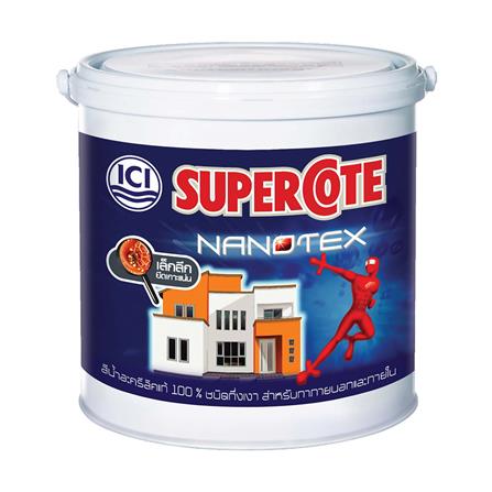 สีน้ำทาภายนอก DULUX SUPERCOTE NANOTEX BASE C กึ่งเงา 3 ลิตร_0
